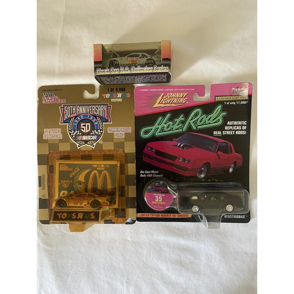 NASCAR And Hot Rod Cars Lit Of 3